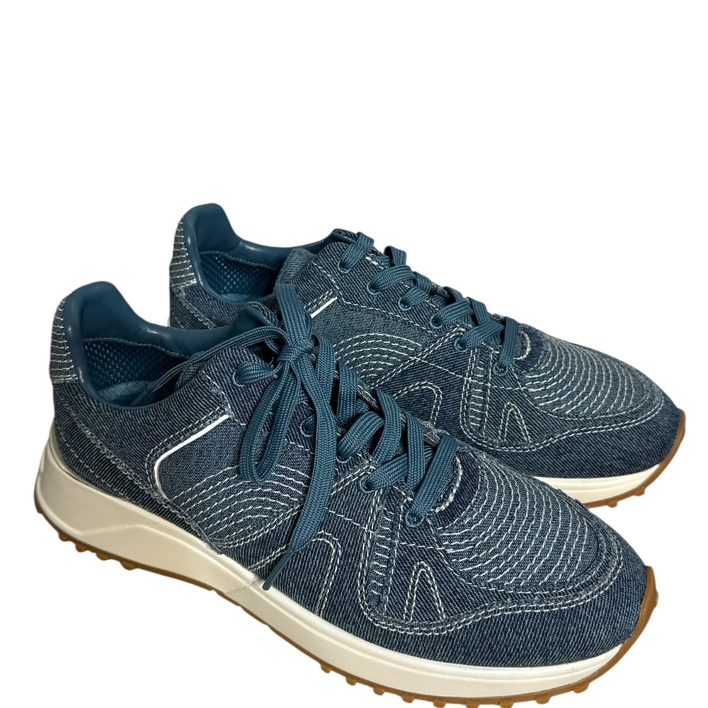 🎄🎁Michael Kors Jaime Trainer Stylish Blue Denim Sneakers